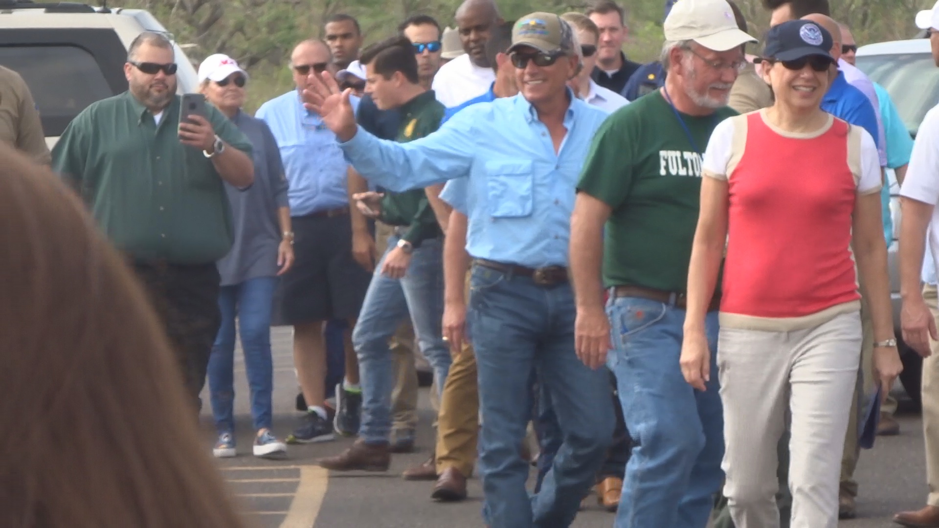 PHOTOS: George Strait joins Texas governor for visit to Rockport